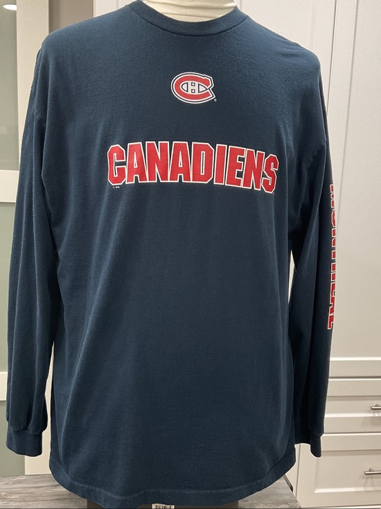 Bulletin Other - 🏒 Montreal Canadiens Navy Blue Long Sleeve Shirt | Adult XL